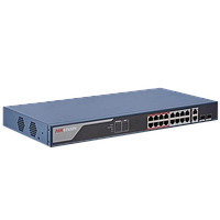 16 портів керований POE комутатор Hikvision DS-3E1318P-EI (B), 16x (100 Мбіт/с) PoE + 2xBase-T(1000Мбіт/с)