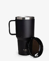 Термостакан (ізольована чашка) Bohtal з ручкою з нержавіючої сталі Tumbler Black 900 ml