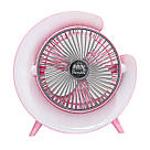 Мінівентилятор USB настільний на акумуляторі з RGB-підсвіткою Fan F13, безшумний портативний, фото 5