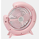 Мінівентилятор USB настільний на акумуляторі з RGB-підсвіткою Fan F13, безшумний портативний, фото 8