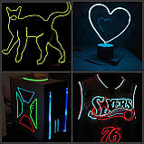 Світлодіодна стрічка RESTEQ у вигляді гнучкого дроту довжиною 5м — LED неонове світло з контролером, декоративне підсвічування для, фото 4