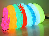 Світлодіодна стрічка RESTEQ у вигляді гнучкого дроту довжиною 5м — LED неонове світло з контролером, декоративне підсвічування для, фото 6