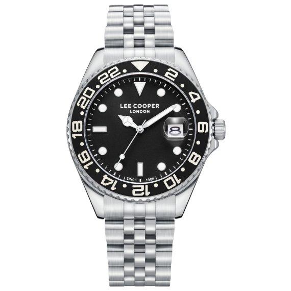 Годинник чоловічий наручний водонепроникний Lee Cooper Daytona (Чорний)