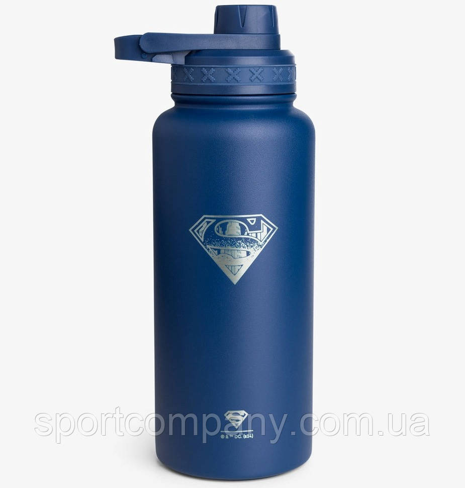 Пляшка для води металева з подвійною вакуумною ізоляцією Bohtal Insulated Bottle 960 ml/32 oz Blue Superman