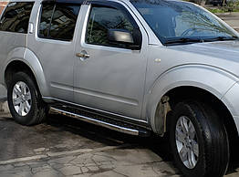 Бокові пороги BlackLine Omsa Line для Nissan Pathfinder R51 Алюміній (2 шт.)