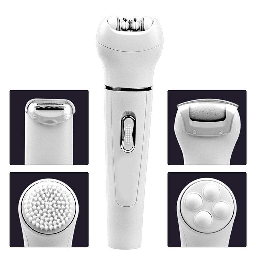 Багатофункціональний епілятор Beauty Tools Kit 5 в 1 з насадками / Акумуляторний жіночий масажер