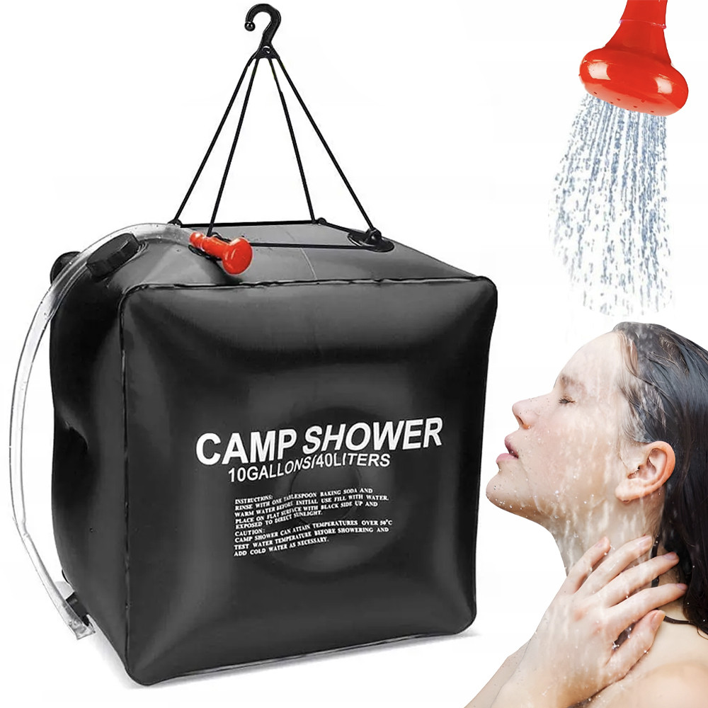 Похідний душ туристичний на 40 л, Camp Shower / Переносний літній душ / Підвісний душ для кемпінгу