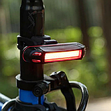 Світлодіодний LED ліхтар із USB на велосипед / Задня велофара / Водонепроникний стоп-сигнал на велораму, фото 8