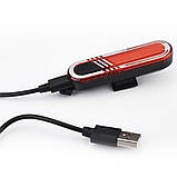 Задній світлодіодний стоп-сигнал від USB на велосипед / Велосипедний ліхтар-мигалка / Велоліхтар, фото 8