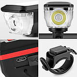 Велофара з дзвінком на сонячній батареї, LY-17-XPE / Акумуляторний велосипедний ліхтарик / Велоліхтар, фото 3