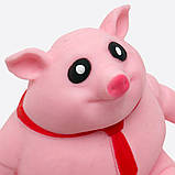 Антистрес іграшка сквіш Свиня 22 см, Pink Pig BIG / Еластична іграшка свинка / Дитяча іграшка антистрес, фото 4