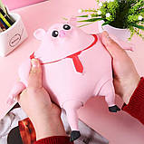 Антистрес іграшка сквіш Свиня 22 см, Pink Pig BIG / Еластична іграшка свинка / Дитяча іграшка антистрес, фото 8