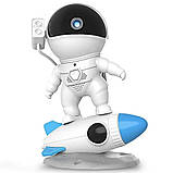 Нічник проектор зоряного неба Астронавт на ракеті + 12 зображень / Дитячий світильник проектор галактики, фото 3