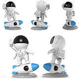 Нічник проектор зоряного неба Астронавт на ракеті + 12 зображень / Дитячий світильник проектор галактики, фото 5