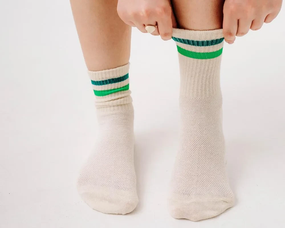 Шкарпетки з конопель, довгі молочно-білі. Демісезонні (25 см. 36-39р.)