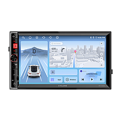 Універсальна Автомагнітола 2DIN Android 13 Cyclone MP-7099A v2 з 7» Q-LED дисплеєм, 4/64GB, DSP, AHD, 4G