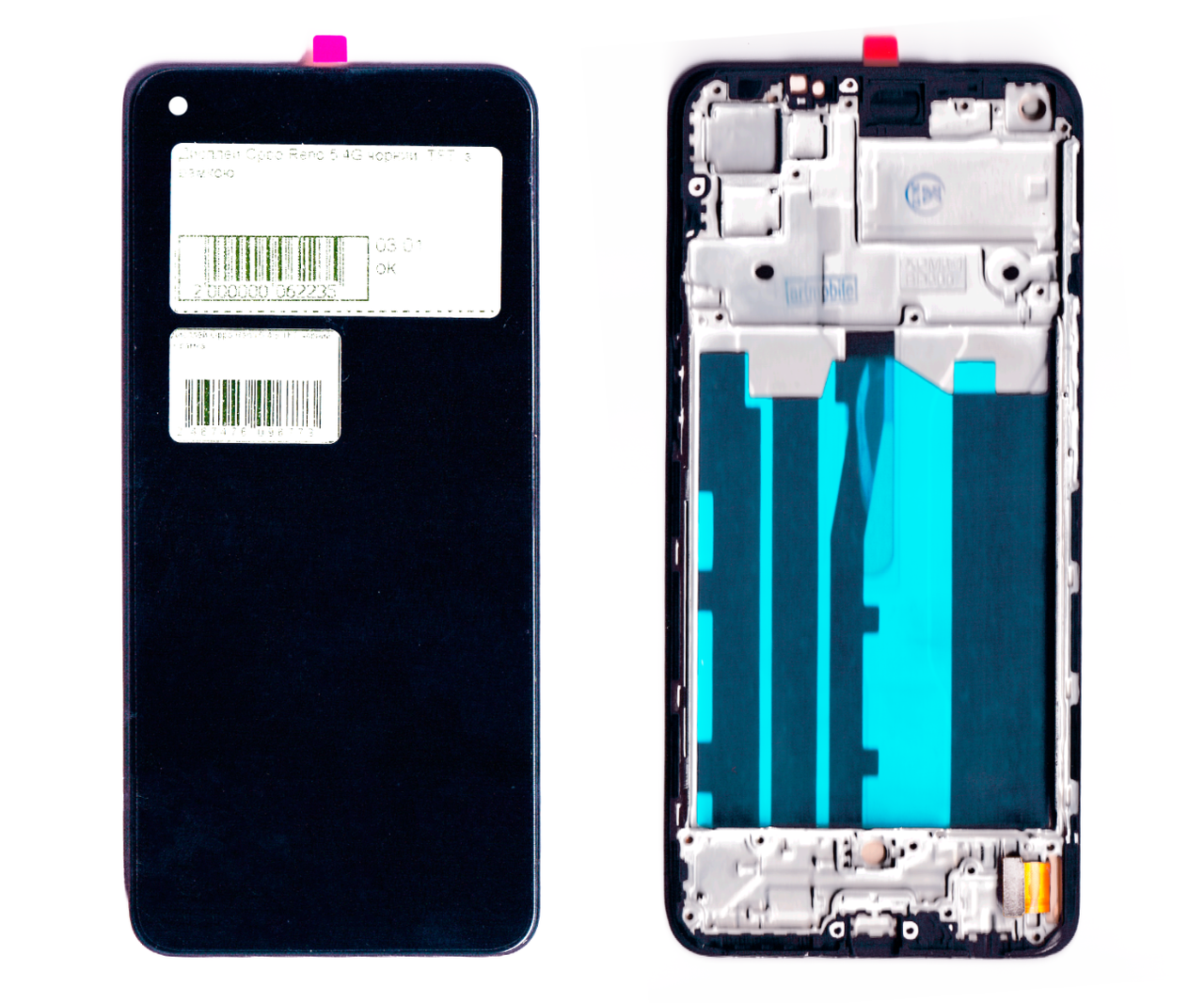 Дисплей Oppo Reno 5 4G TFT чорний + рамка, фото 1