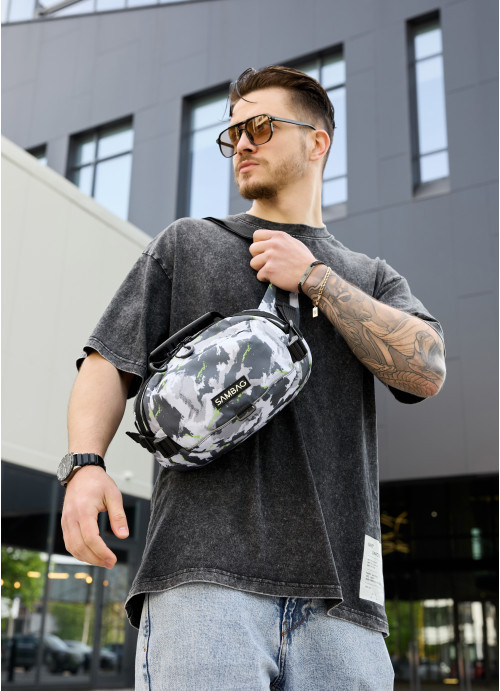 Сумка через плече бананка Sambag Flex Pro принт "SPOT", фото 1