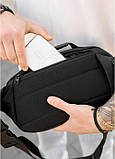 Сумка через плече бананка Sambag Flex Pro чорна, фото 7