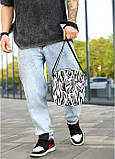 Чоловіча сумка через плече месенджер Sambag Makros принт "Zebra", фото 8