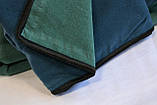 Двоспальний Євро комплект Limasso Essualte Dress Blue-Dark Green Варена Бавовна, фото 3