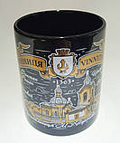Кухоль керамічний чорний патріотичний 300 мл Вінниця Чашка з принтом на подарунок, фото 3