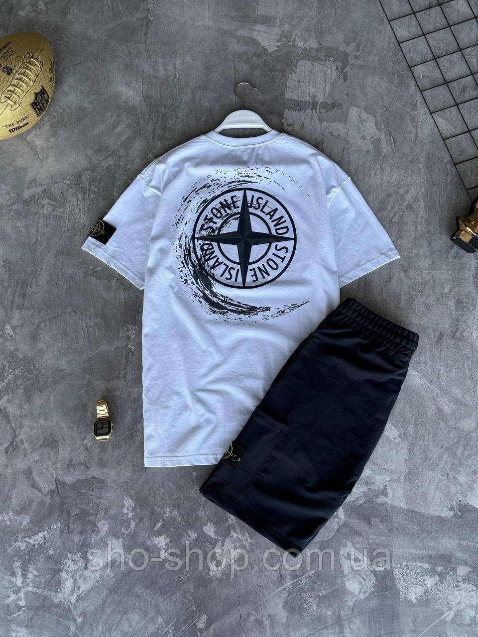 Мужской летний спортивный костюм Stone Island Турция, фото 1