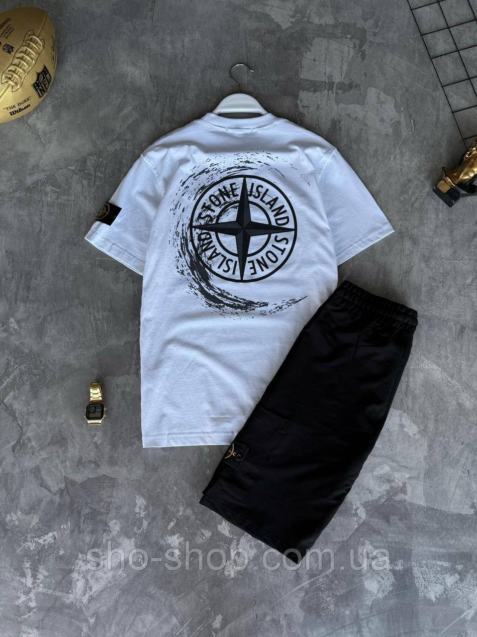 Мужской летний спортивный костюм Stone Island Турция, фото 1