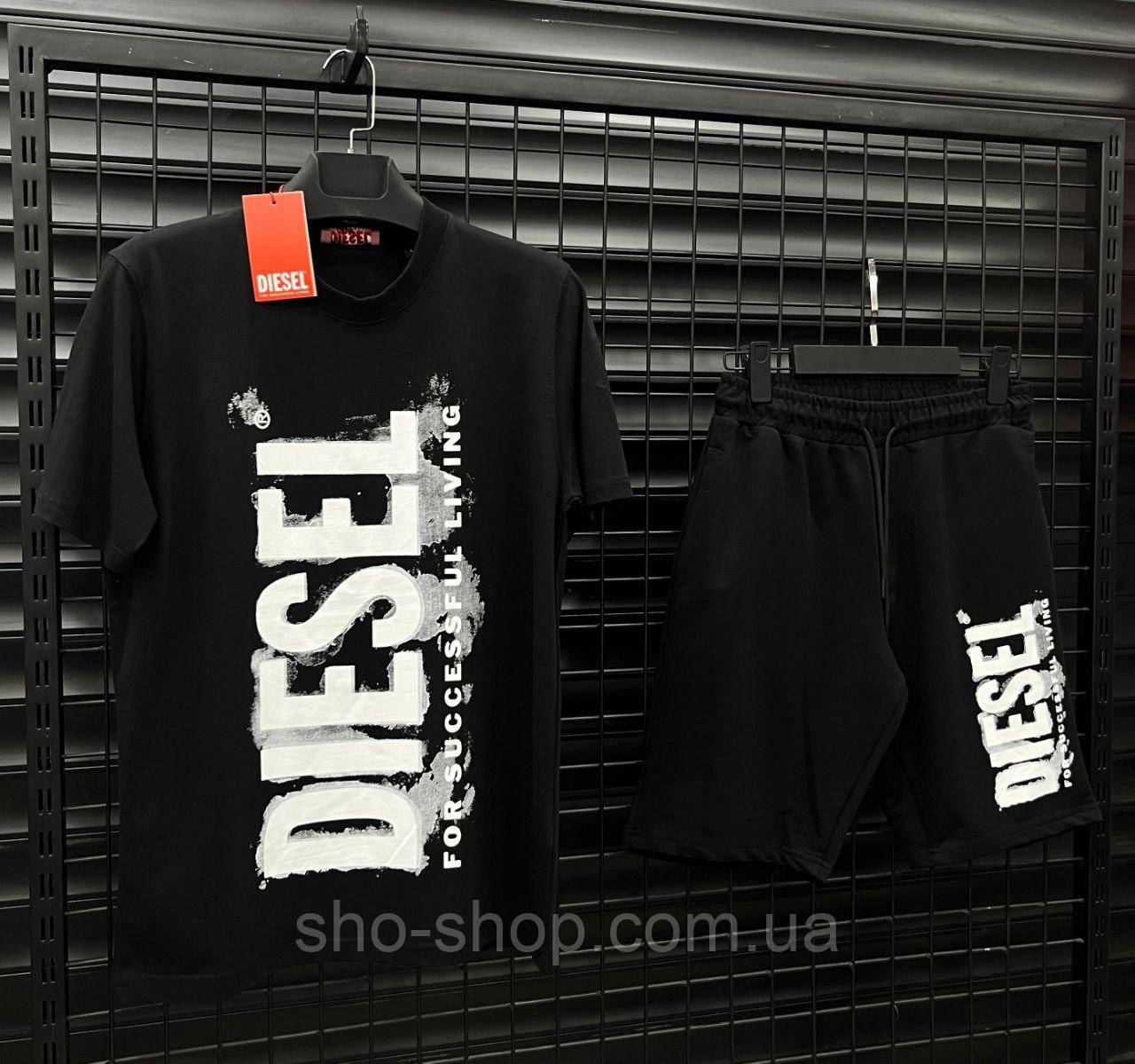 Костюм шорти + футболка DIESEL KitDisln004 Мужской летний спортивный костюм Diesel Турция, фото 1