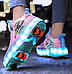 Роликові кросівки на колесах з Led підсвічуванням 2в1 на 4-х колесах (DL137), фото 3
