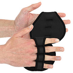 Накладки атлетичні ковзаючі Грипад GRIPAD WorkOut HAND PROTECTION EZOUS D-01 чорний