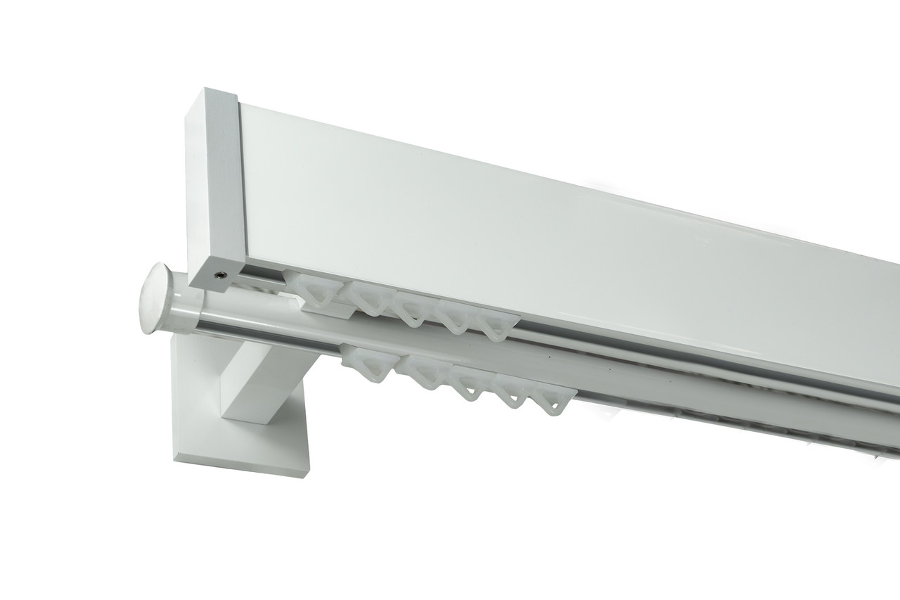 Профільний імпресійний карниз Модерн 60 дворядний Зегар колір Білий, фото 1