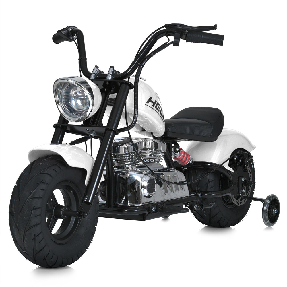 Мотоцикл M 6016AL-1(36V) (1шт) 2*18V9AH, 1*350W, USB, BLUETOOTH, TF, шкіра, білий