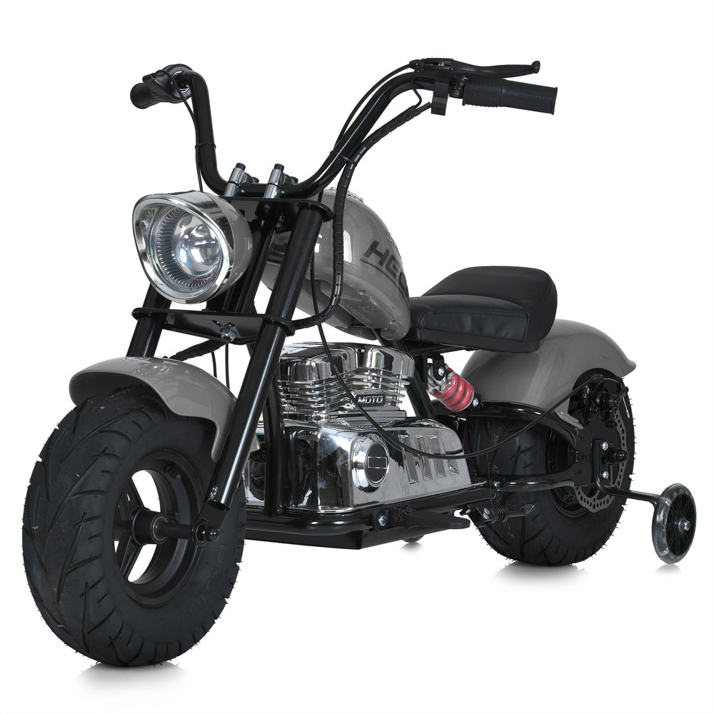 Мотоцикл M 6016AL-11(36V) (1шт) 2*18V9AH, 1*350W, USB, BLUETOOTH, TF, шкіра, сірий
