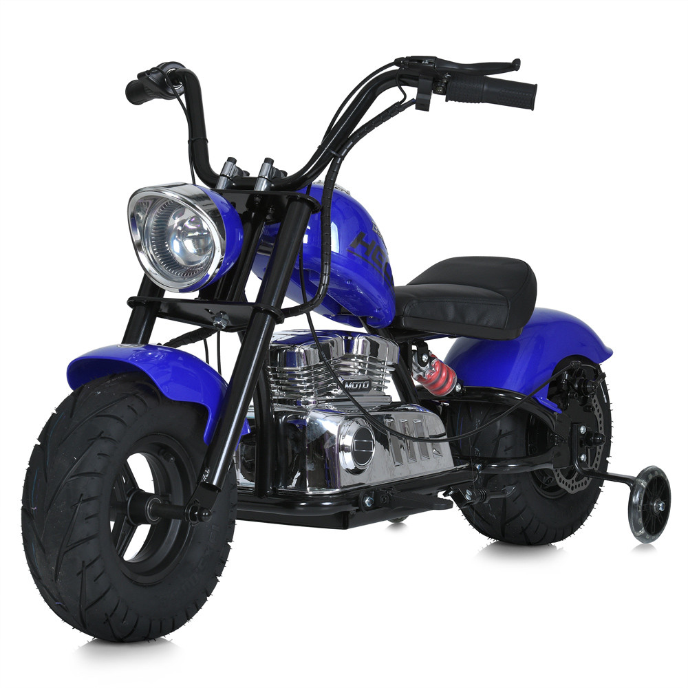 Мотоцикл M 6016AL-4(36V) (1шт) 2*18V9AH, 1*350W, USB, BLUETOOTH, TF, шкіра, синій