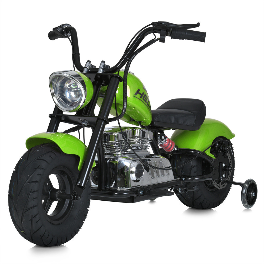 Мотоцикл M 6016AL-5(36V) (1шт) 2*18V9AH, 1*350W, USB, BLUETOOTH, TF, шкіра, зелений