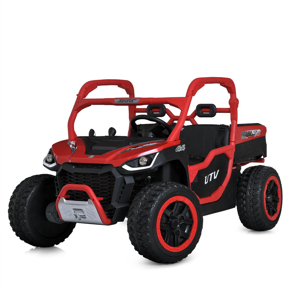 Джип M 6014EBLR-3(24V) (1шт) 2,4 р/к, 1акум24V10AH, 4мотори75W, муз,світло, USB, TF, EVA, червоний