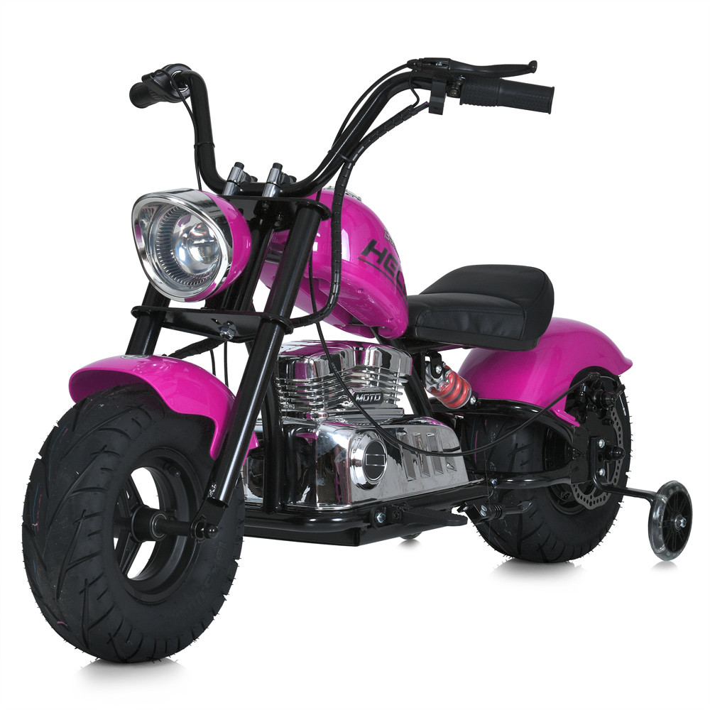 Мотоцикл M 6016AL-8(36V) (1шт) 2*18V9AH, 1*350W, USB, BLUETOOTH, TF, шкіра, рожевий