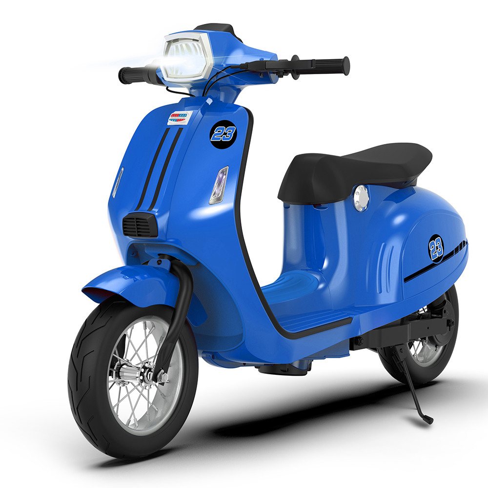 Мотоцикл M 6017AL-4 (1шт) 1*350W, 2*12V10AH, MP3, шкіра, блакитний