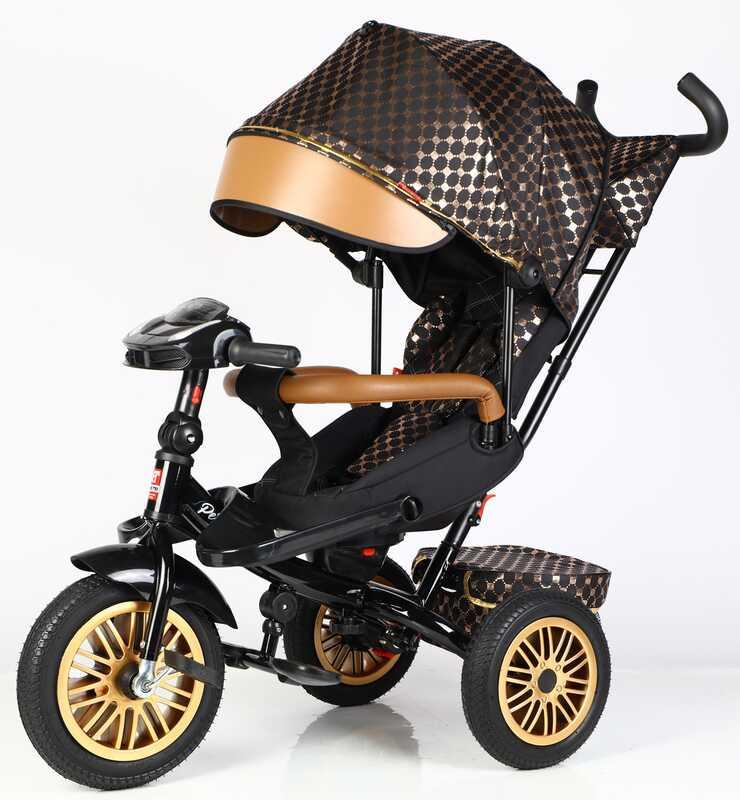 Велосипед 3-х кол. BestTrike "Perfetto" поворотне сидіння, колеса гумові надувні, кошик, фара музична, USB,
