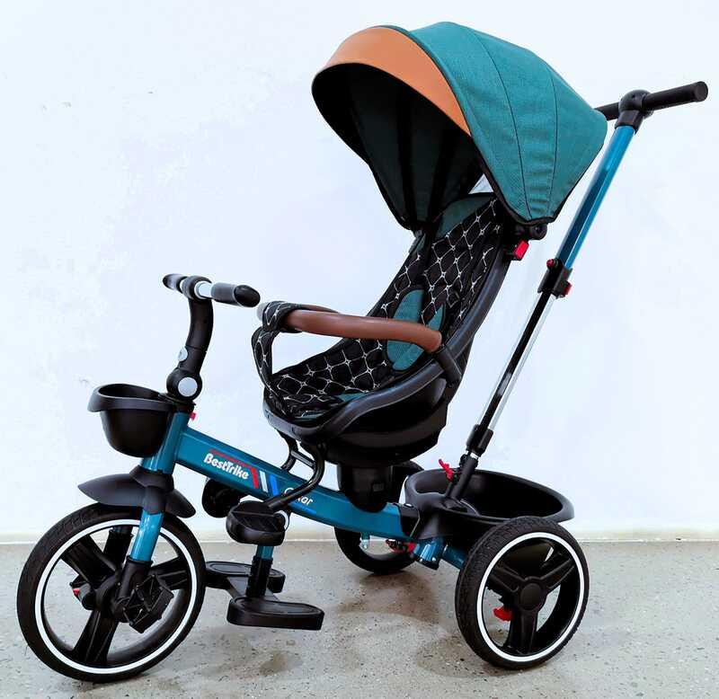 Велосипед BestTrike "Oscar" ЗБУРОТНЕ СИДІННЯ, КЕРМО СКЛАДАЄЄТЬСЯ, КОЛІСА З ПРОГУМООВАНИМ PU, КОШИК,