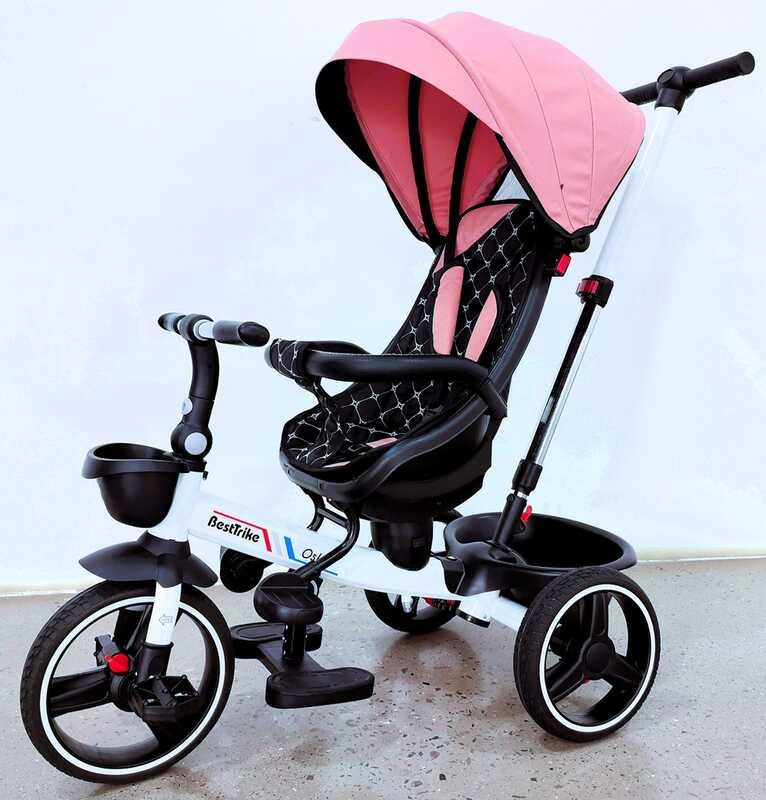 Велосипед BestTrike "Oscar" ЗБУРОТНЕ СИДІННЯ, КЕРМО СКЛАДАЄЄТЬСЯ, КОЛІСА З ПРОГУМООВАНИМ PU, КОШИК,