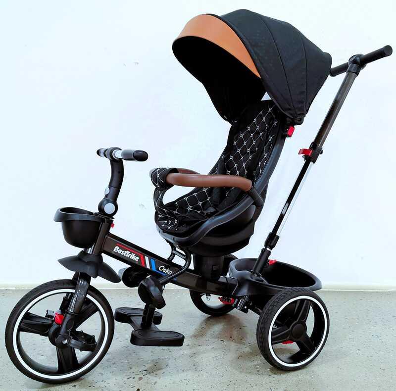 Велосипед BestTrike "Oscar" ЗБУРОТНЕ СИДІННЯ, КЕРМО СКЛАДАЄЄТЬСЯ, КОЛІСА З ПРОГУМООВАНИМ PU, КОШИК,