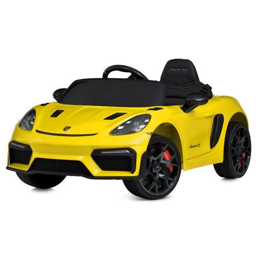 Машина M 6055EBLR-6 (1шт) р/к 2,4G, 12V9AH, 2*35W, MP3, USB, SD, BLUETOOTH, EVA, шкіра, музика, світло, жовтий
