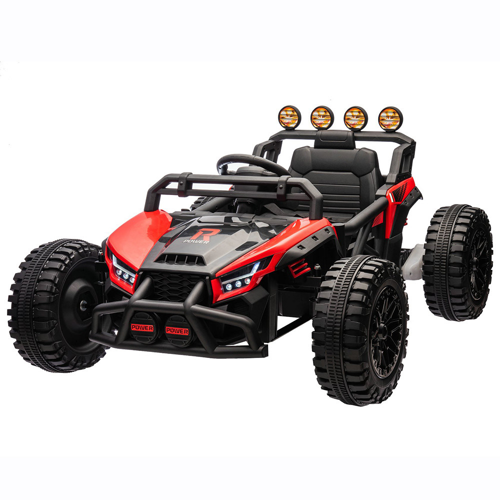 Баггі M 6073EBLR-3 (1шт) 2,4G р/к, 2*12V7AH, 4*35W, USB, BLUETOOTH, EVA, музика, світло, шкіра, червоний