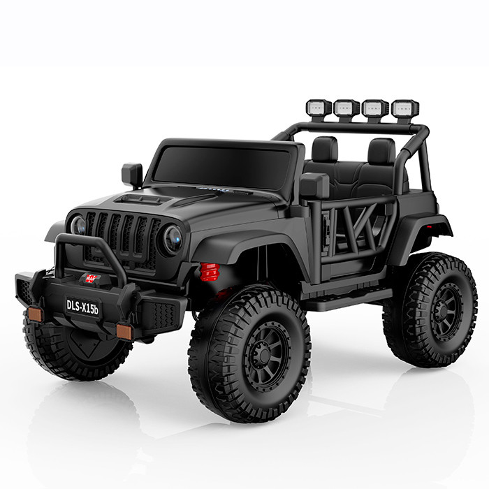 Джип M 6065EBLR-2 (1шт) 2.4G р/к, 1акум24V7AH, 2мотора45W, BLUETOOTH, EVA, музика, шкіра, світло, чорний