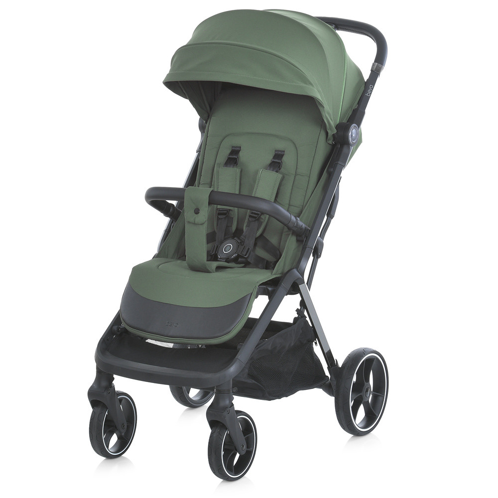 Коляска дитяча ME 1127-B BEYA Khaki Green (1шт) прогулянкова, до 22 кг, PU колеса 17,5 / 22,5 см, чохол,