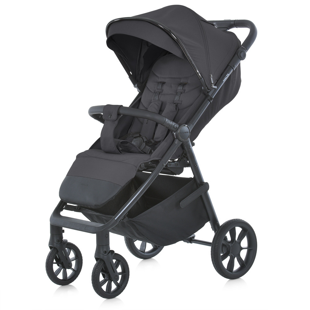 Коляска дитяча ME 1182 MALTA Black Onyx (1шт) прогулянкова, регул.ручка, москітна сітка, дощовик, підстак.,, фото 1
