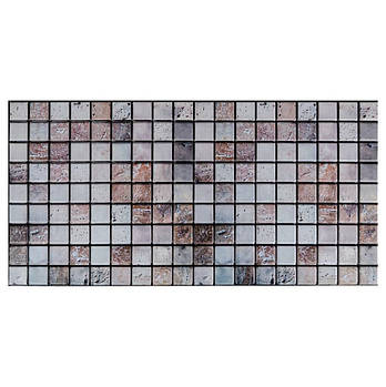 Декоративна настінна ПВХ панель для оздоблення стін мозаїка під бежевий мармур 960х480х4мм SW-00001433 водостійка