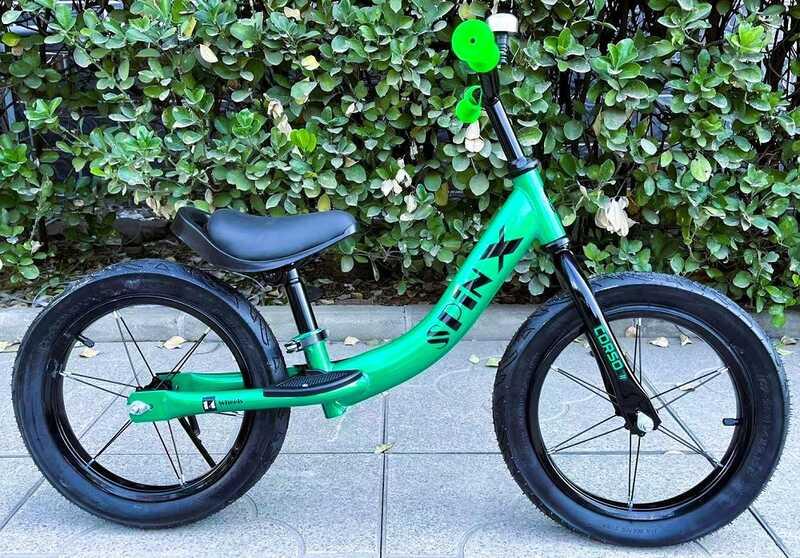 Велобіг "CORSO Spin-X" сталева рама, колесо 14", надувні колеса, підніжка, підставка для ніг, дзвіночок /1/